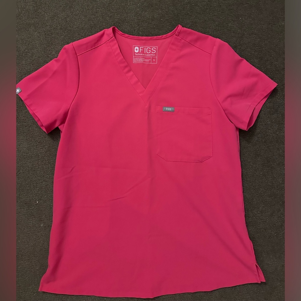 Figs Pink Scrub Top